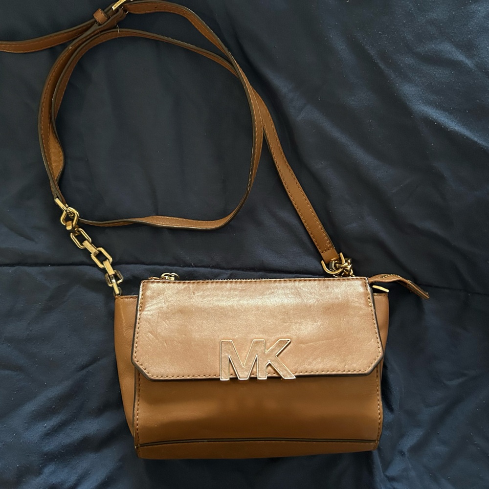 Michael Kors Brown Crossbody Bag with Gold Accents - Picture 1 of 7
